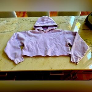 TNA Light Purple Cropped Hoodie- M